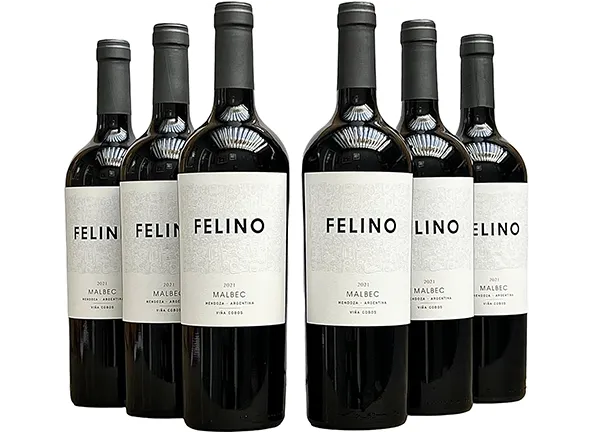 6 Vinhos Felino Malbec Cobos