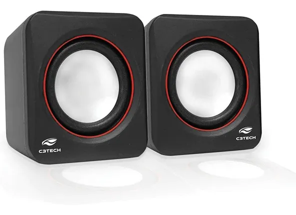 C3Tech Caixa de som Sistema de audio 2.0 P2 com porta USB