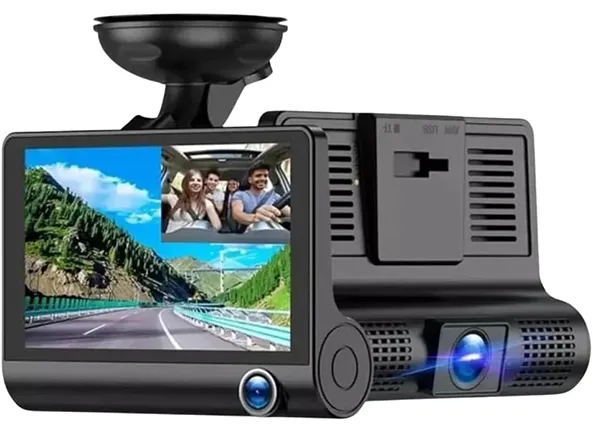 Câmera Veicular Full HD com Gravação Frontal e Ré - LCD 4