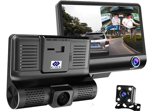 Cameras Veicular Interna Frontal Ré Filmadora Automotiva Dashcam B28 Full