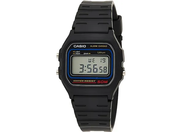 Casio Relógio digital masculino W59-1V clássico preto