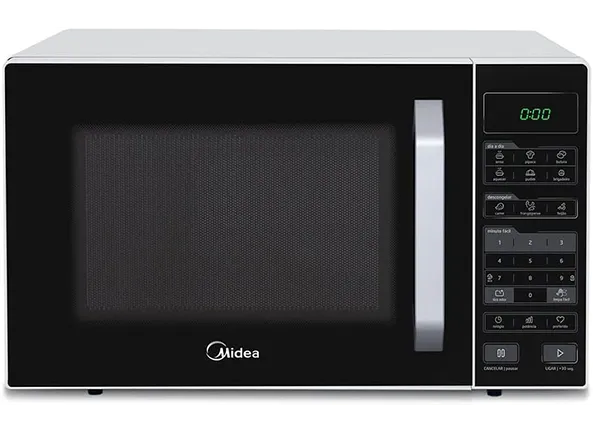 Forno Micro-ondas 35L Branco e Preto Midea 127V