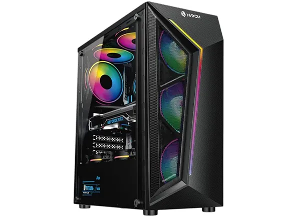 Gabinete Gamer Hayom GB 1710, Lateral Vidro, c/Fans