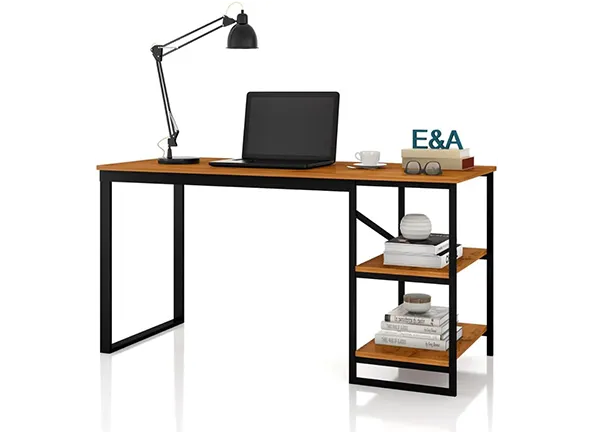 Mesa Home Office C/prateleiras De Metal E&A