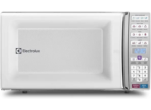 Micro-ondas Electrolux de bancada Branco com Função Tira Odor e Manter Aquecido 34L