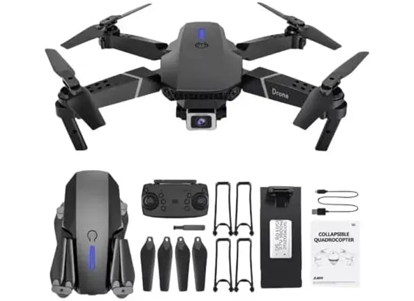 Mini Drone E88 4k 2.4ghz Camera Manobra 3 Baterias