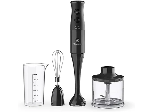 Mixer Misturador Multiuso Electrolux 3 em 1 400W 2 velocidades 3 acessórios mini processador capacidade 600ml EIB10 preto 127v