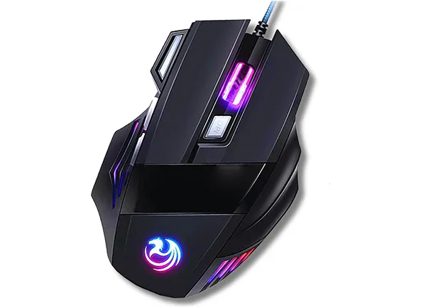 Mouse Gamer 7D 3200 Dpi Com Luzes Led Rgb