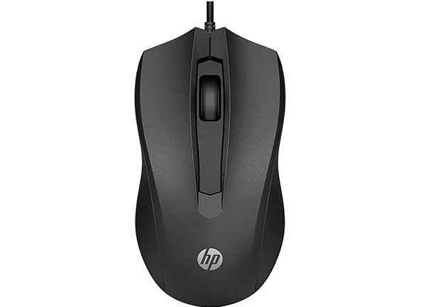 Mouse HP USB 100 Preto Sensor Óptico