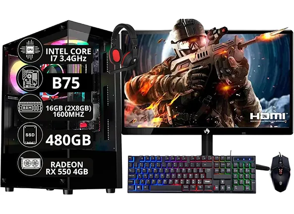 PC Gamer Completo Intel Core I7 3.4GHz 16GB