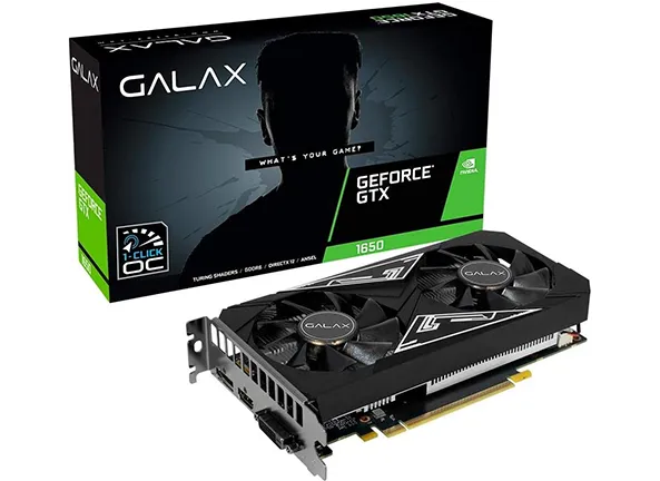 Placa de video galax geforce gtx 1650 ex plus 1click oc 4gb ddr6 128bits