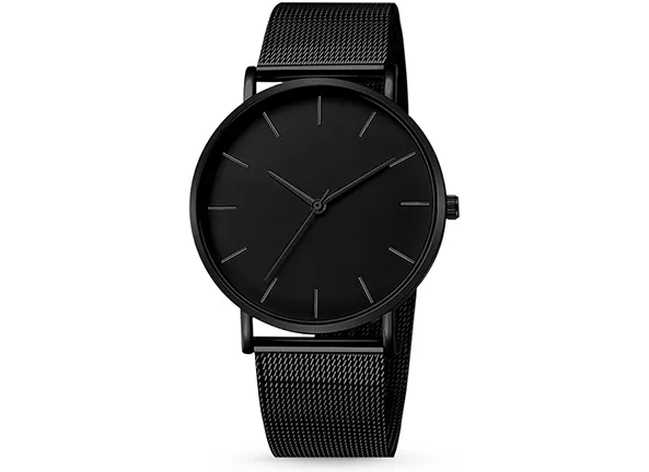 Relógio Masculino Preto Resistente à àgua 40mm