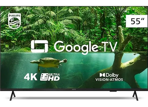 Smart TV Philips 55 4K Google TV, Comando de Voz