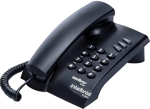 Telefone com fio Pleno Preto Intelbras