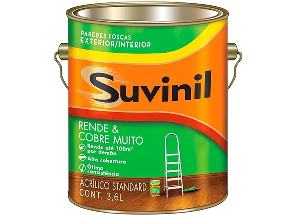 Tinta Suvinil para parede rende e cobre muito 3,6L - Branco Gelo